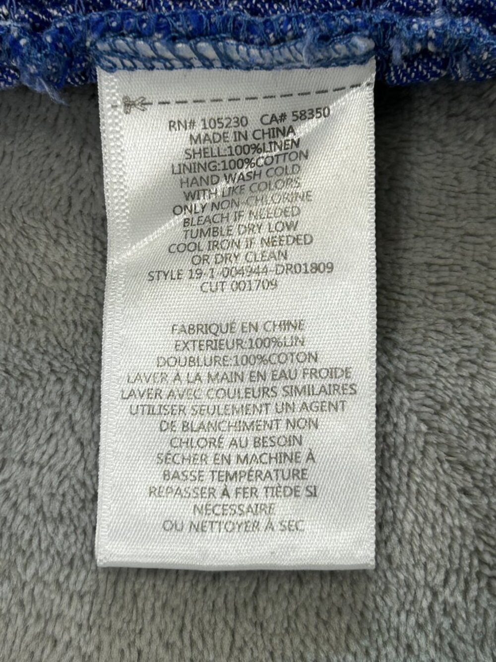 Joie Linen Smocked Maxi Dress Chambray Blue Lined Adjustable Straps Summer - Picture 9 of 12